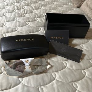 White VERSACE sun glasses NWT